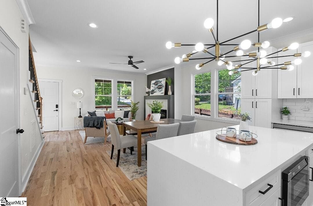 Kitchen and living area at 1 S Vance Street
