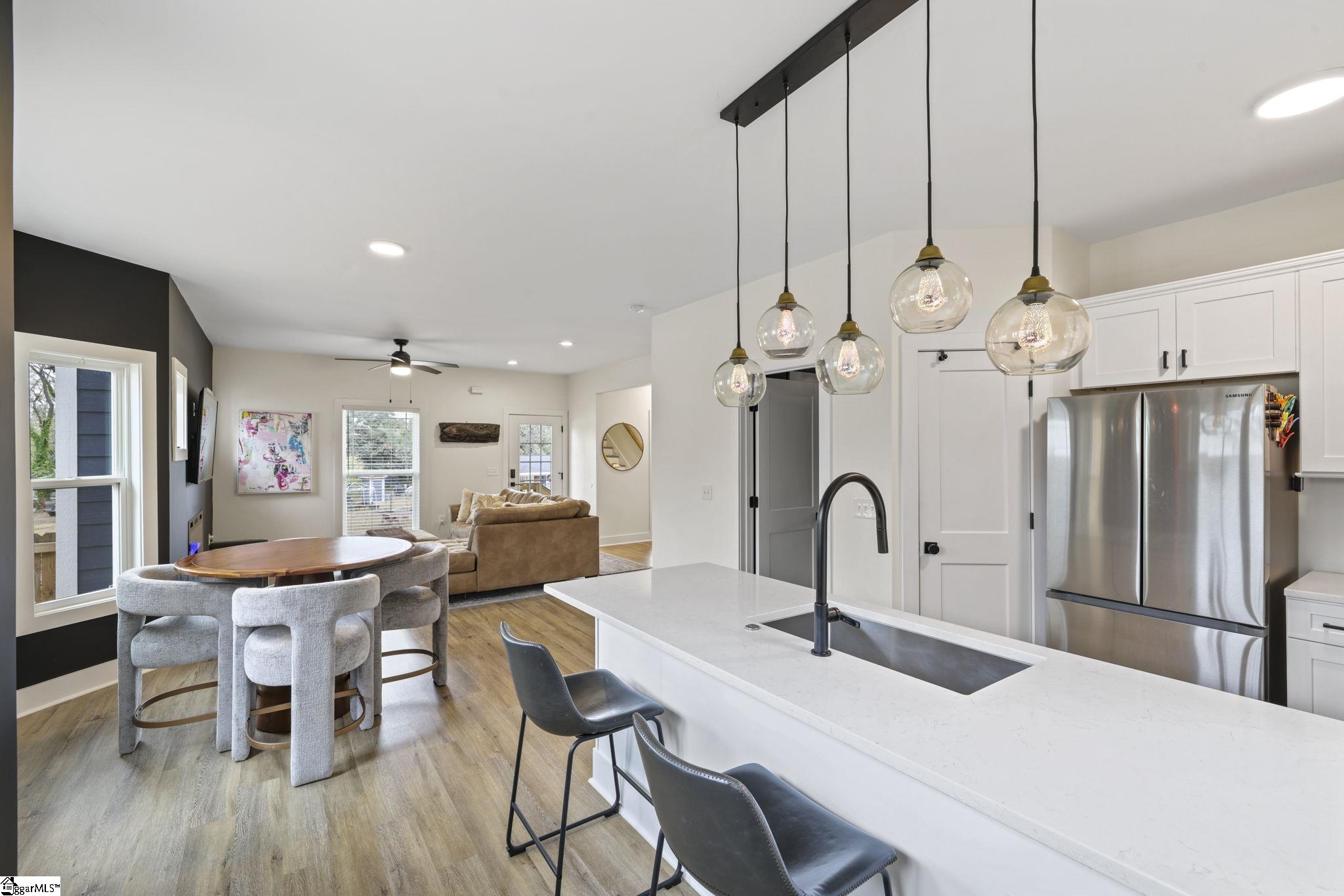 Open living and kitchen area at 37 Jones Street