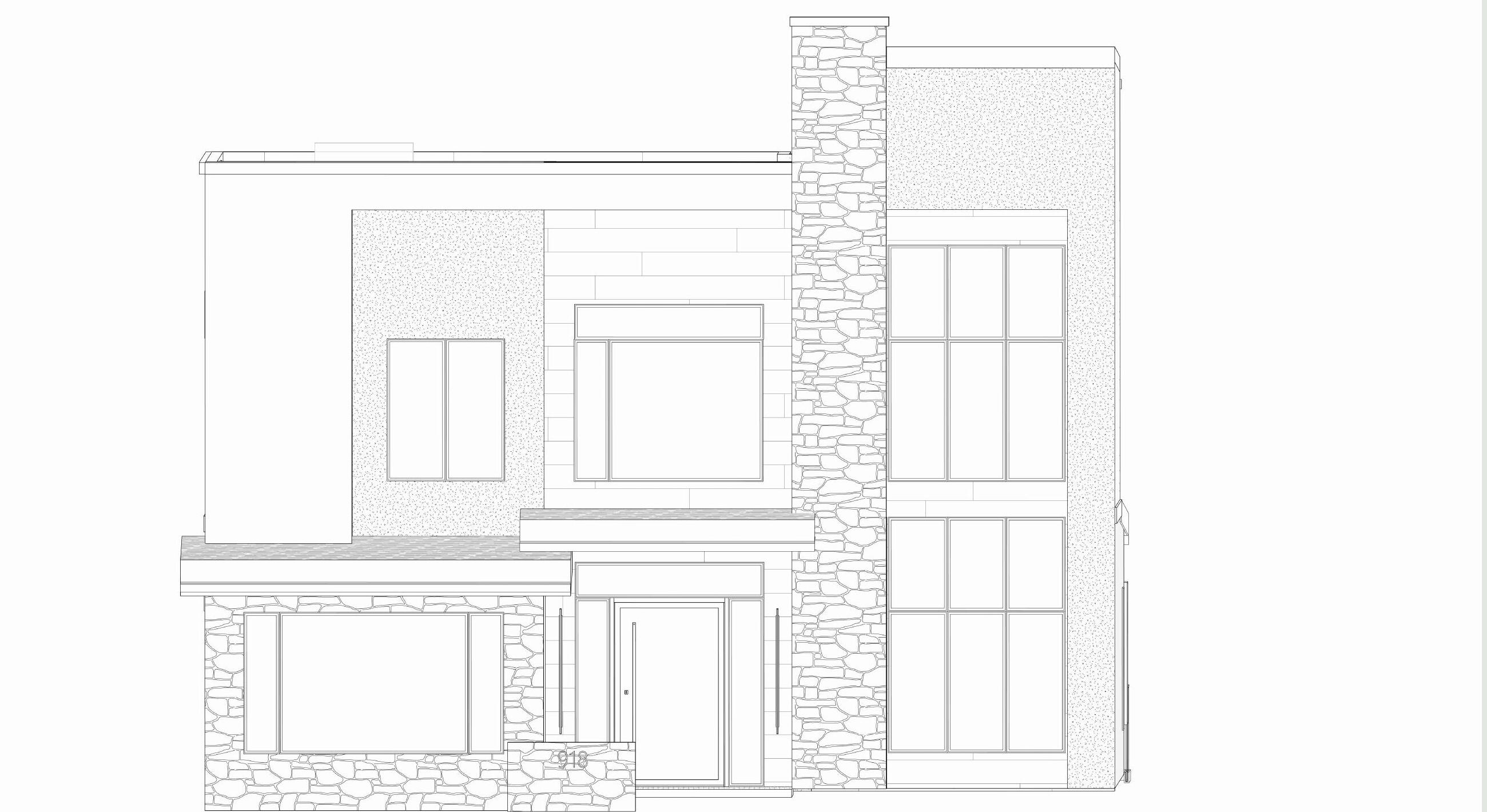 Architectural front rendering for 920 and 922 North Church Street